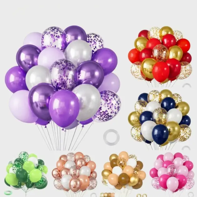 10pcs/bag metal color balloon